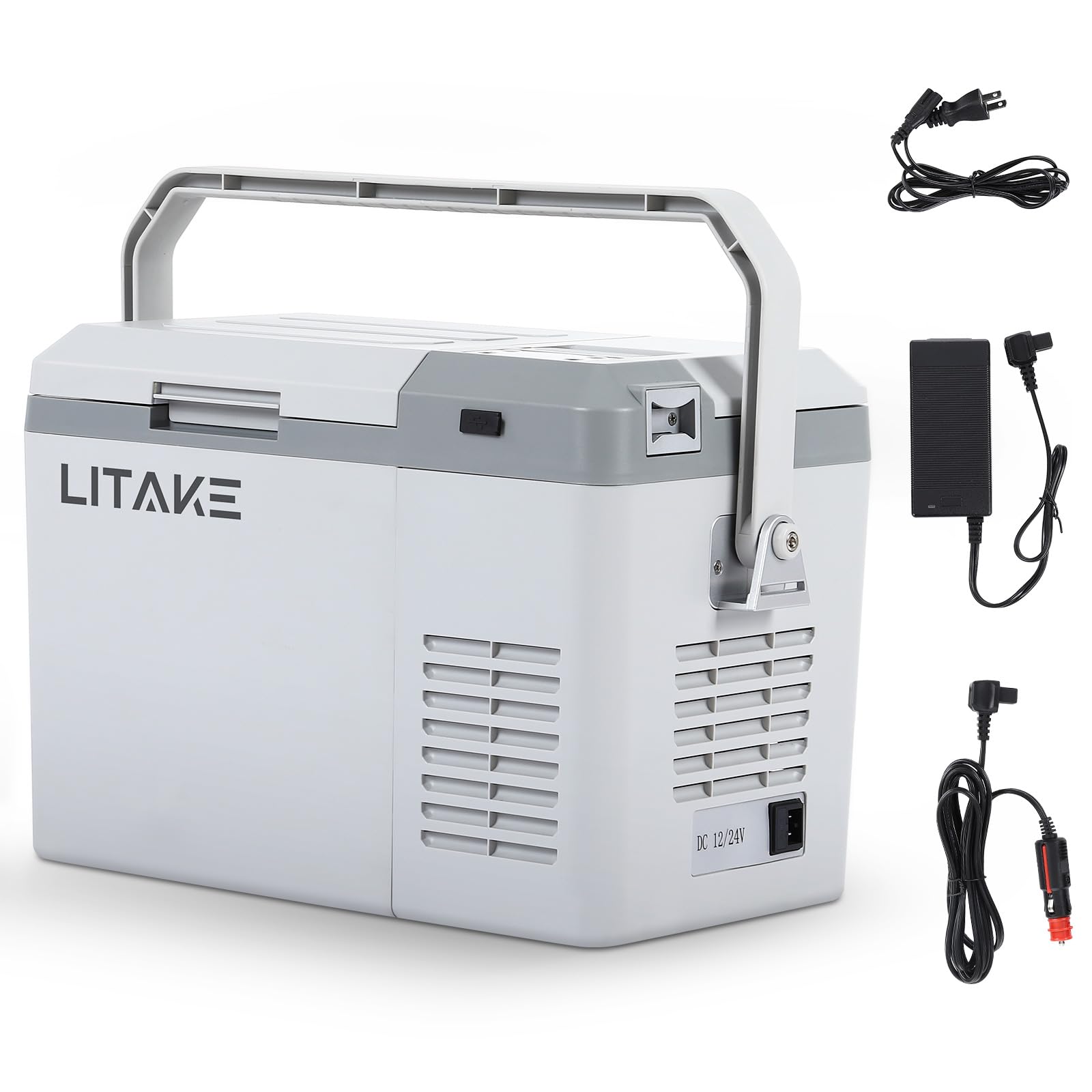 Amazon.co.jp: Litake 車載冷蔵庫 9L ポータブル冷蔵庫 バッテリー内蔵