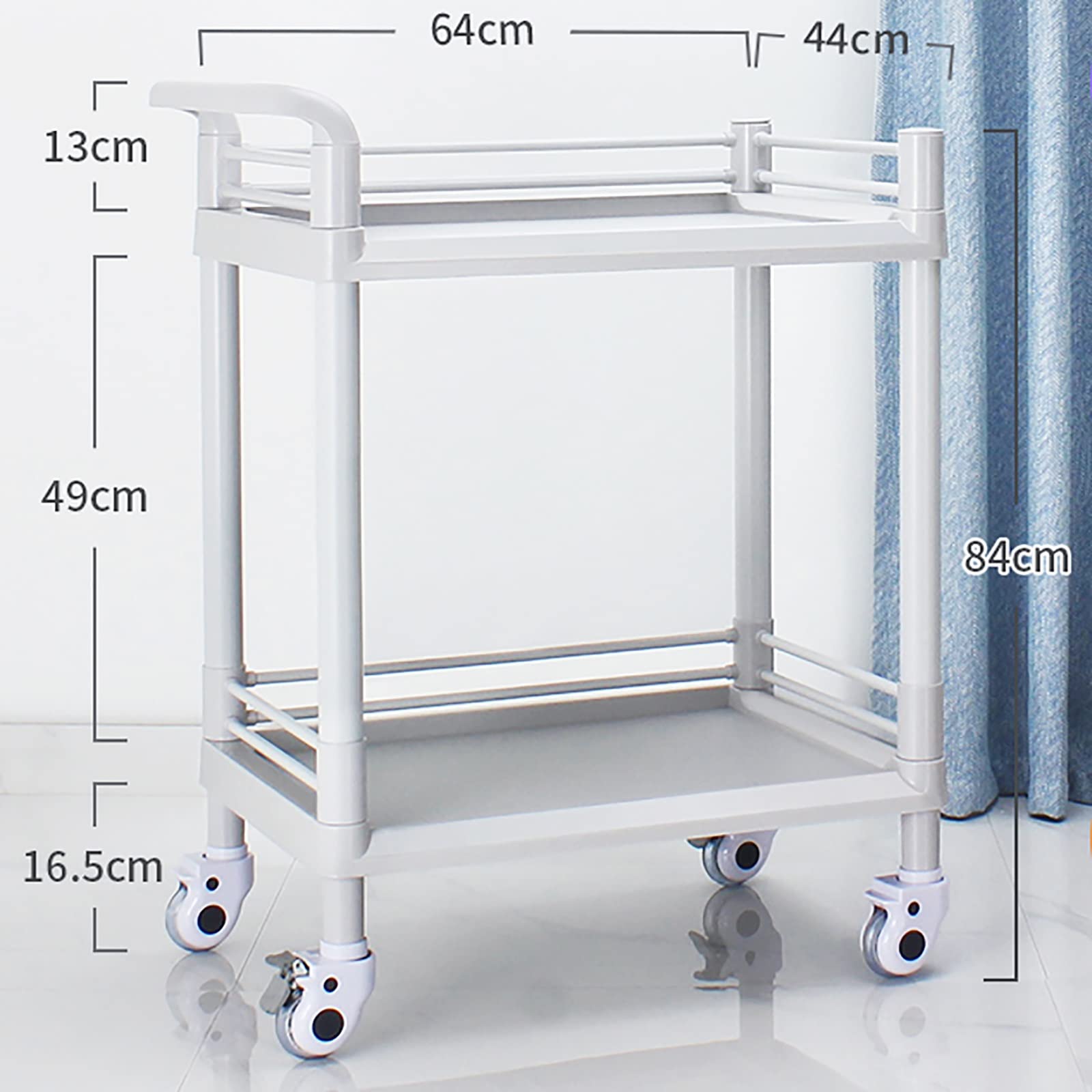 ヒラタニ 回診車 ステンレスワゴン 2段 両開引出し2杯 自在キャスター