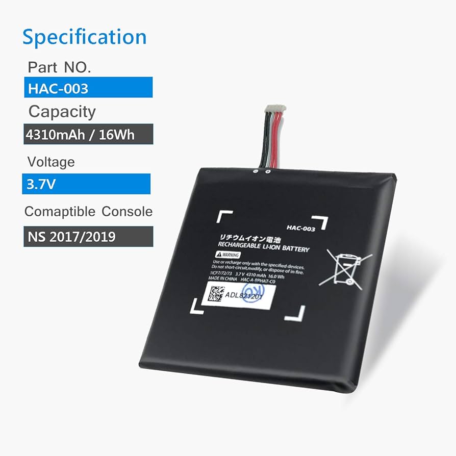 Amazon.com: NATNO Switch Battery Replacement, HAC-003 Internal