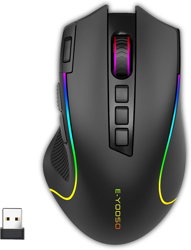 Amazon | e元素2.4G/Bluetooth/USB有線ワイヤレスゲーミングマウス RGB