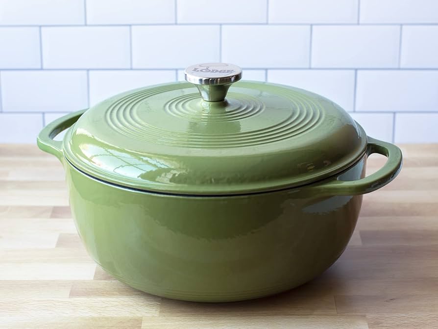 Amazon.com: Lodge Essential Enamel Cast Iron Dutch Oven - Perfect