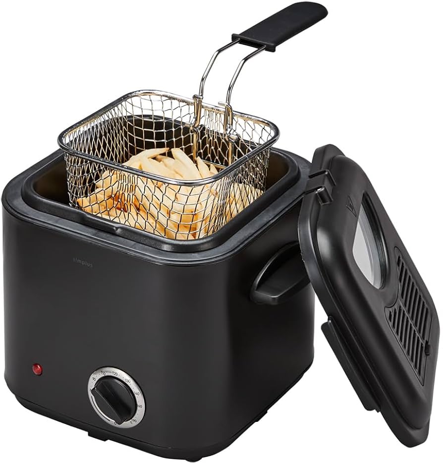 Amazon.co.jp: simplus 電気フライヤー 1.2L 蓋付き 卓上フライヤー