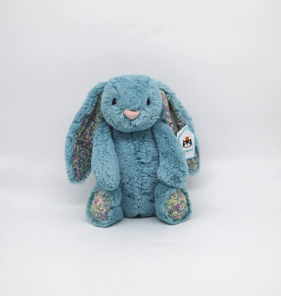 Amazon.co.jp: JELLYCAT Medium Blossom Aqua Bunny Rabbit Plush Toy