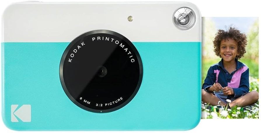 Amazon.com : Kodak Printomatic Instant Camera Bundle (Blue) Zink