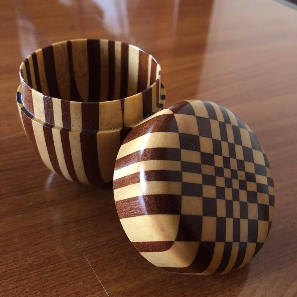 Amazon｜棗 寄木細工 箱根細工 なつめ 茶道 茶入れ 茶筒 無垢 工芸品