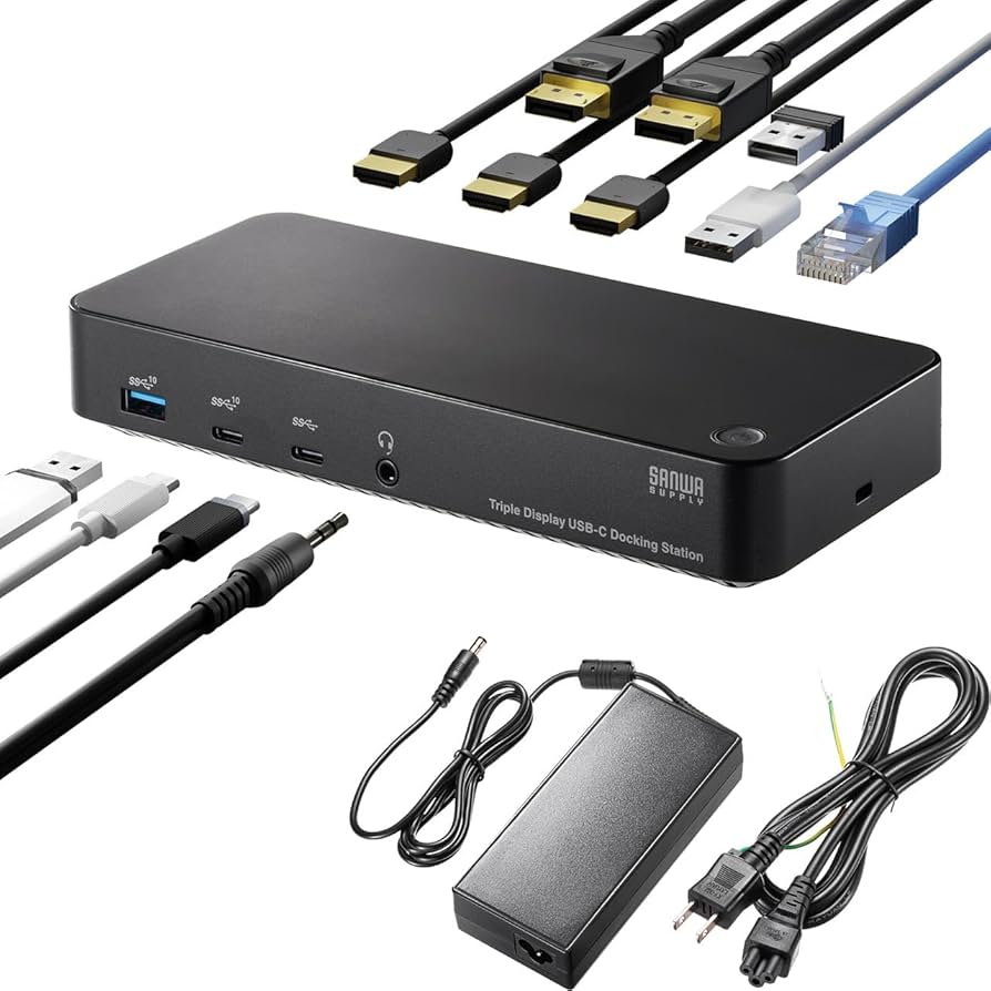 Amazon.co.jp: サンワダイレクト Type-C ドッキングステーション 3画面