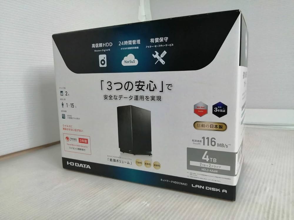 Amazon.co.jp: アイ・オー・データ機器 2ドライブ高速ビジネスNAS 4TB