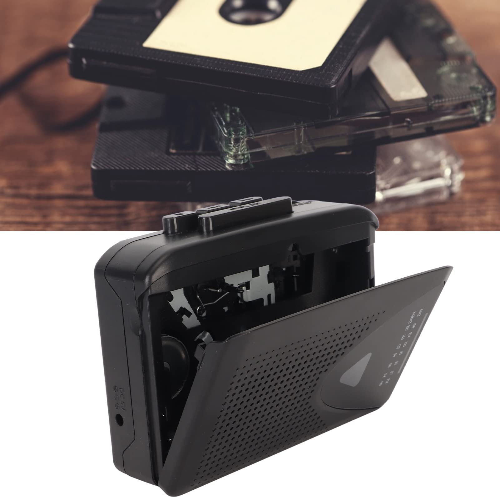 Amazon.co.jp: ポータブルカセットプレーヤー、FM AMラジオステレオ