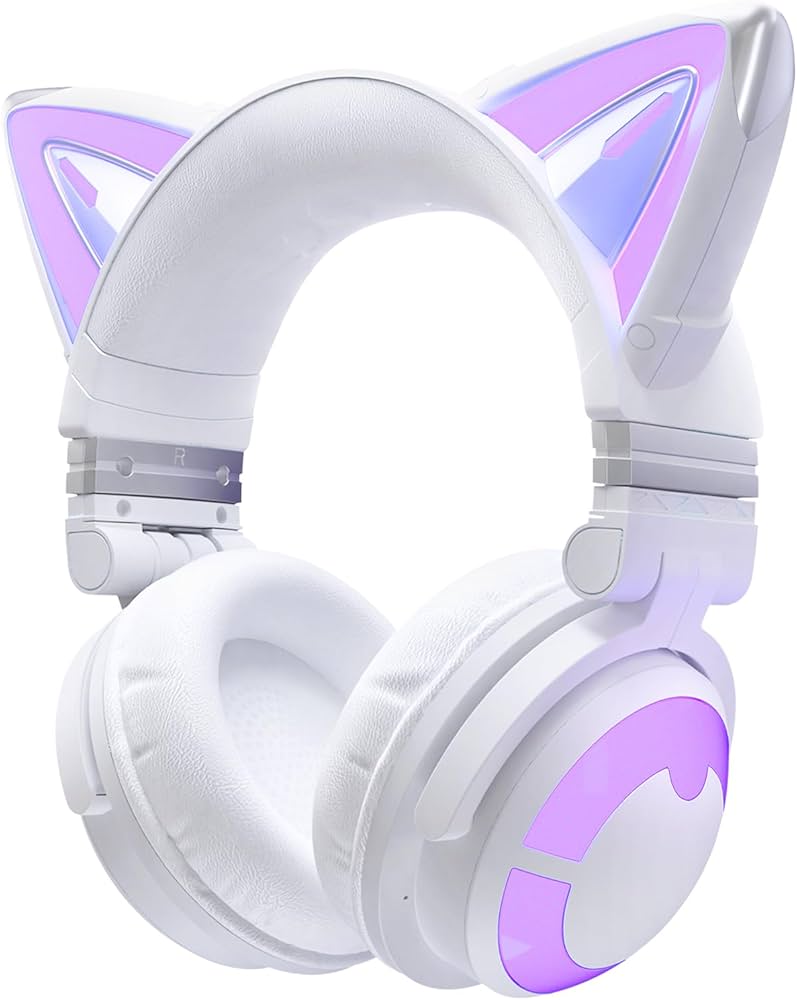 Amazon.com: YOWU Cat Ear Headphones CE, Wired/Wireless Headphones