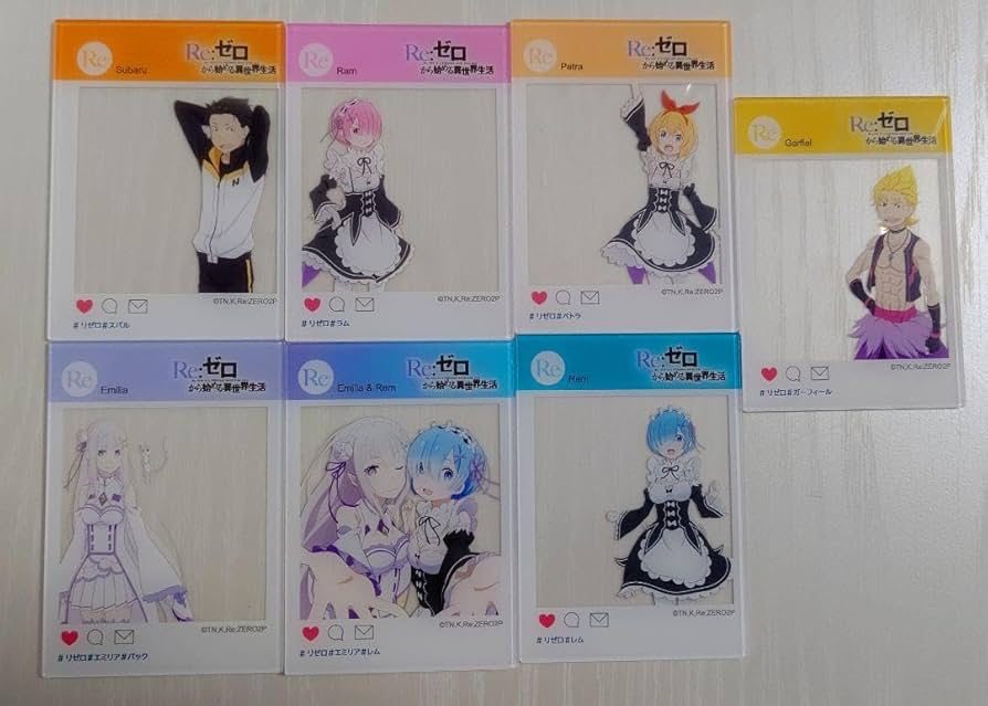 Amazon.co.jp: 7種セットアクリルプレート Reゼロから始める異世界