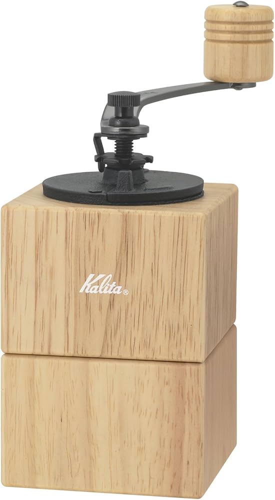 Amazon｜カリタ Kalita コーヒーミル 木製 粒度の安定性が高いアルミ製