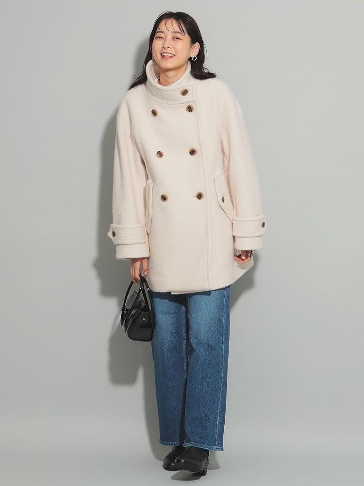 Amazon.co.jp: [レイビームス] コート ループ シャギー スタンドカラー