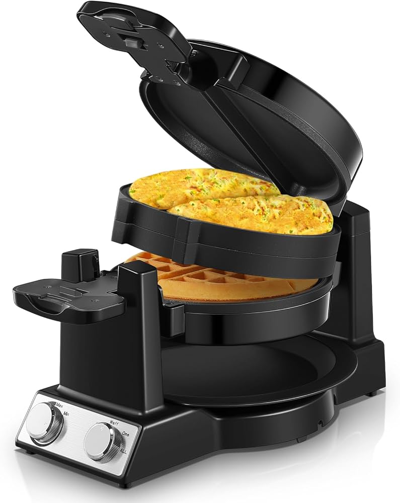 Amazon.com: FOHERE 2-in-1 Omelette Maker&Waffle Maker, 1400W