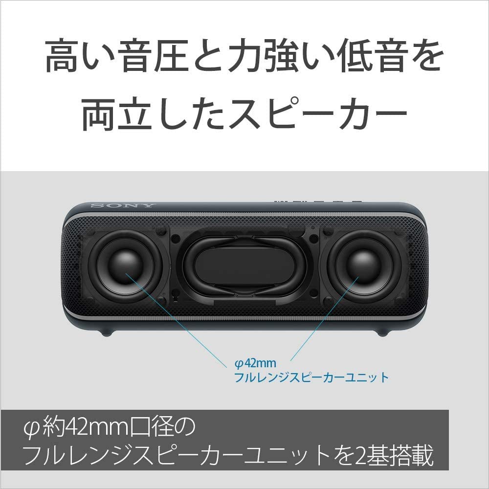 Amazon.co.jp: ソニー ワイヤレスポータブルスピーカー SRS-XB22