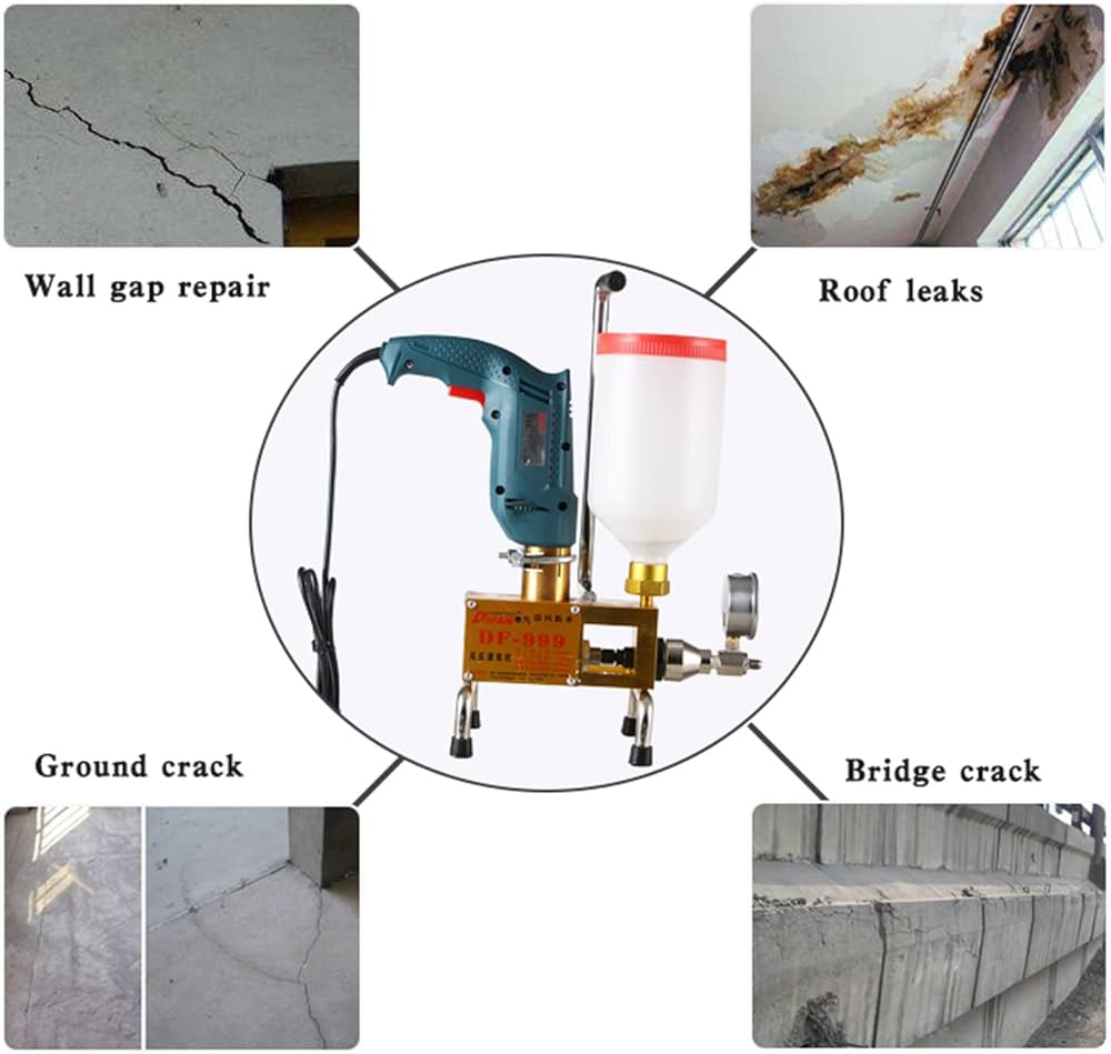 Amazon | 樹脂注入注入ポンプ910W壁ギャップ修理Pu高圧灌流機