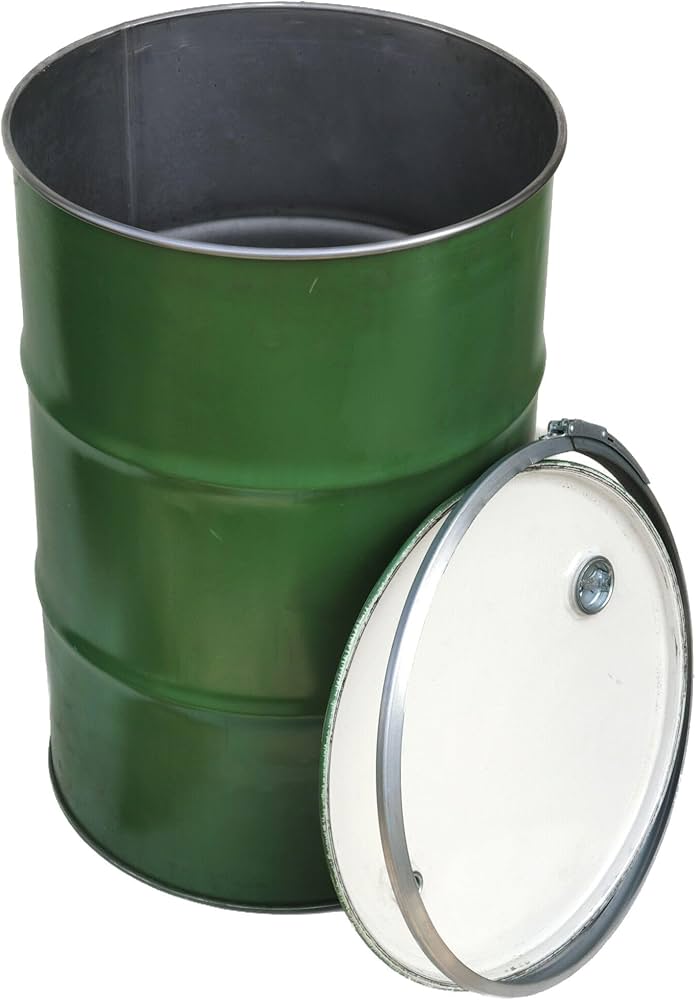 Amazon | ドラム焼却炉ベース200L缶 フタ＆バンド付き（鋼厚1.2mm保証