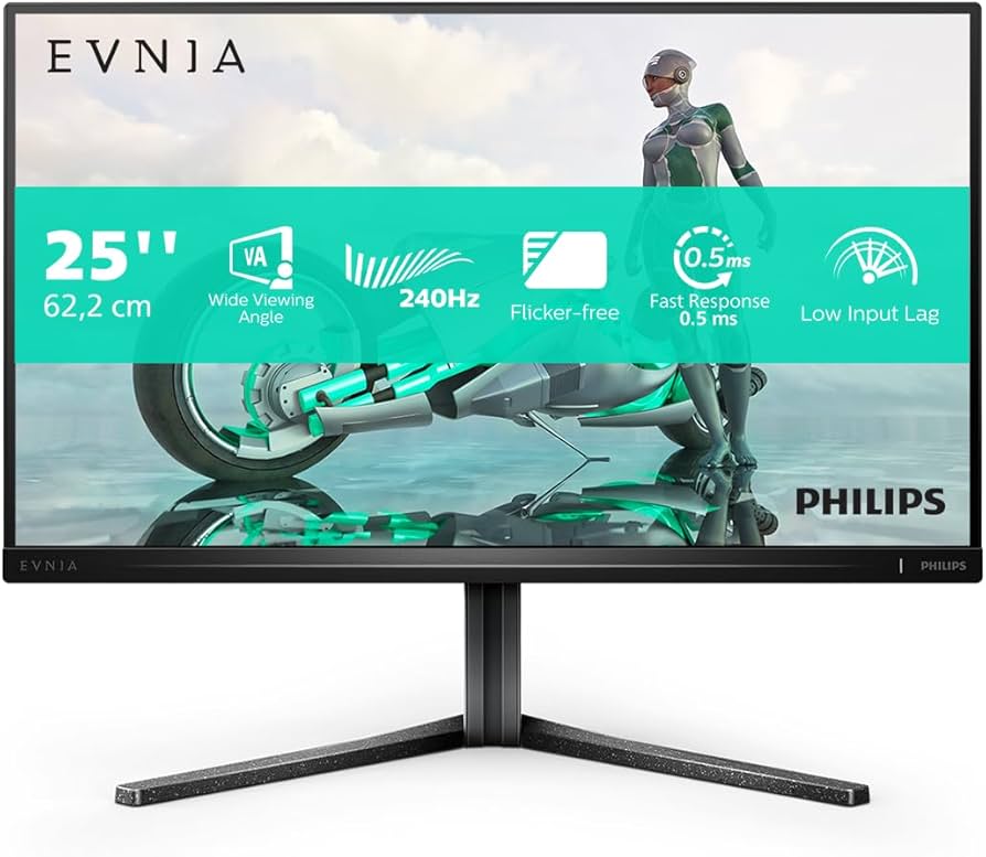 PHILIPS Evnia 25M2N3200W - 24.5 Inch Gaming Monitor, VA, 240Hz