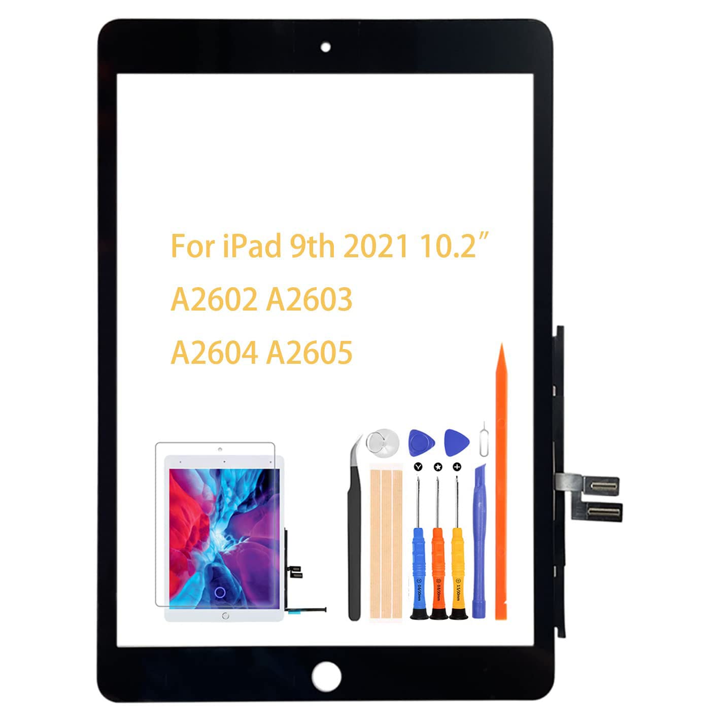 Amazon.co.jp: A-MIND For iPad 9 2021 タッチパネル 画面交換修理用