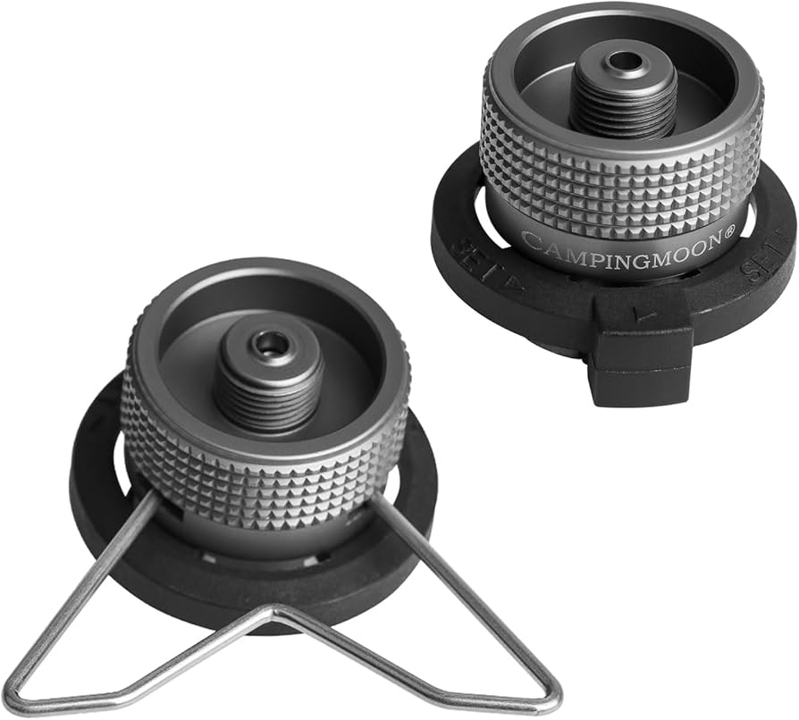 Amazon.com: CAMPINGMOON 8oz Butane Canister Adapter Lockable