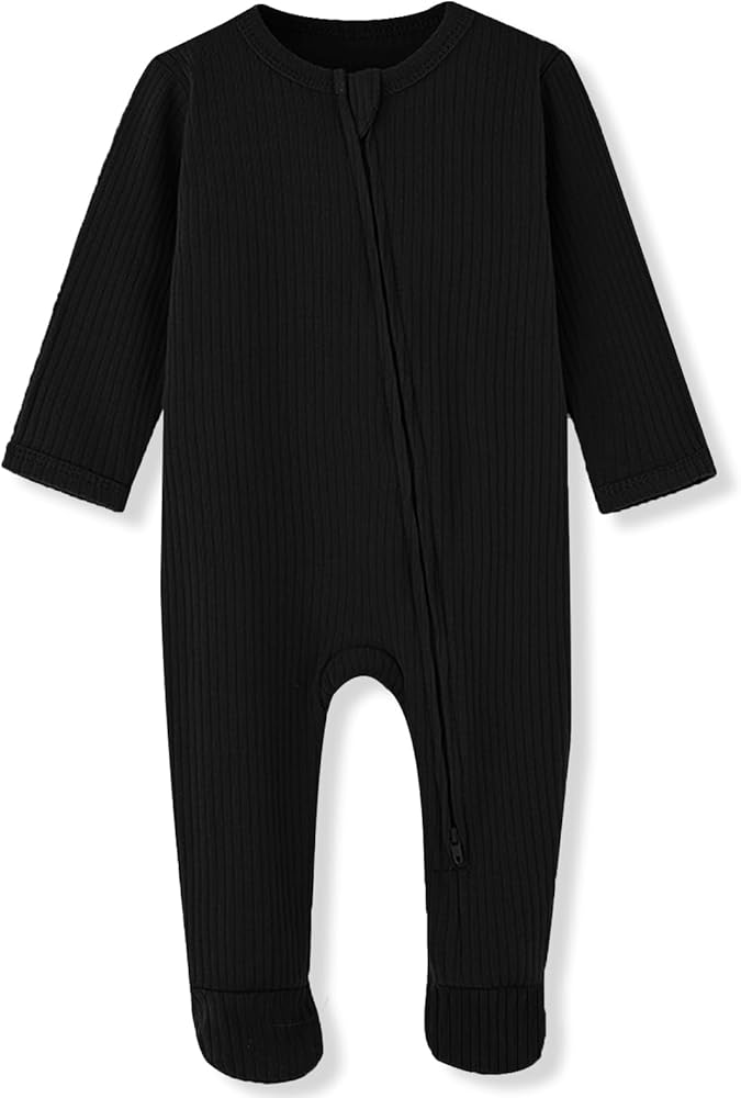 Amazon.com: ACESTAR Unisex Baby Footies Pajamas, 2-Way Zipper Baby