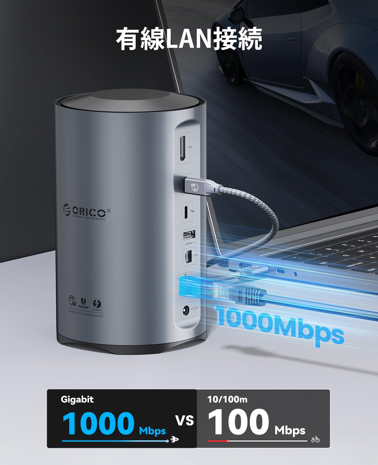 Amazon.co.jp: ORICO 15-in-1 Thunderbolt3 ドッキングステーション