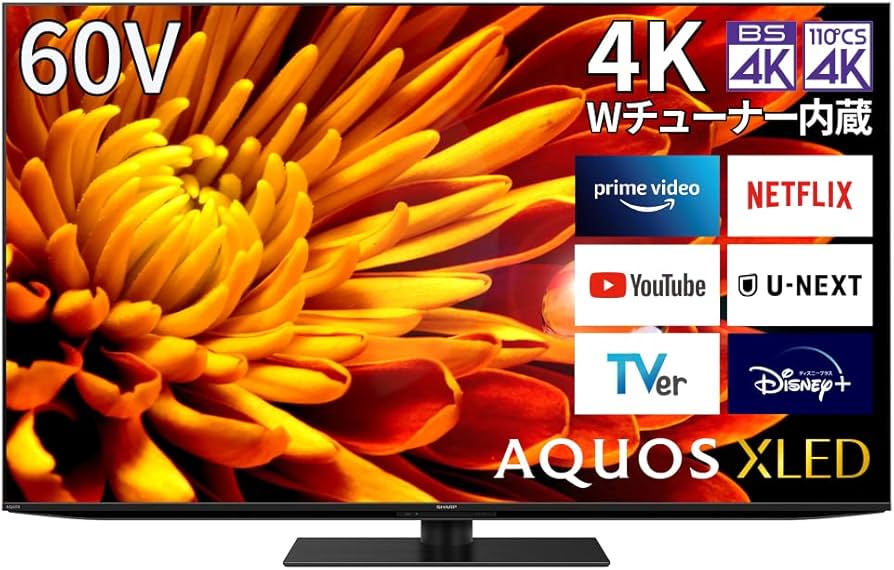 Amazon | シャープ 60V型 4K テレビ AQUOS XLED 4T-C60EP1 mini LED