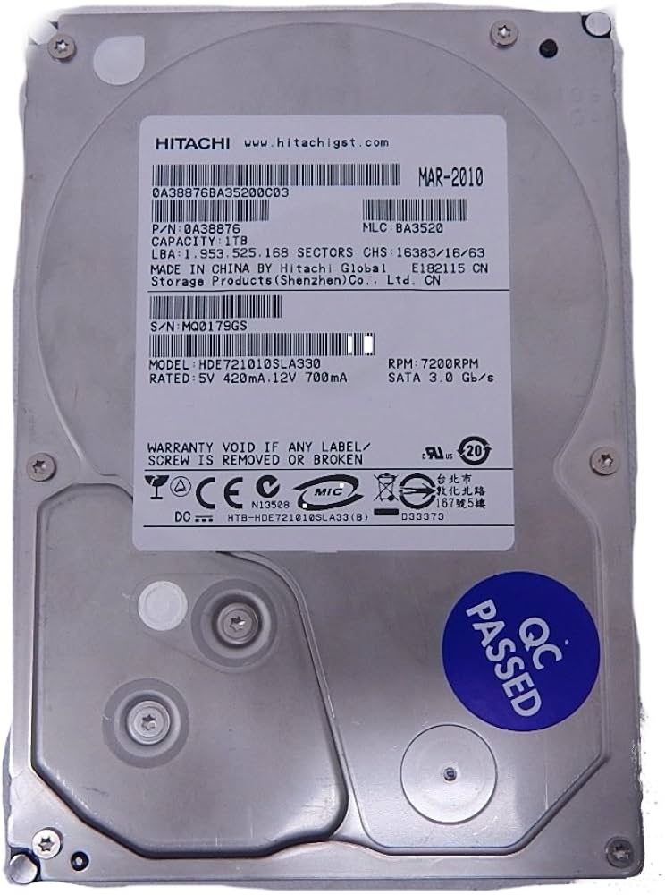 Amazon.com: Hitachi Deskstar E7K1000 1 Terabyte (1TB) SATA/300