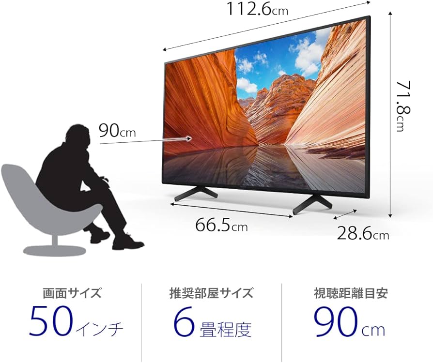 Amazon.co.jp: ソニー 50V型 4K 液晶 テレビ ブラビア KJ-50X80J