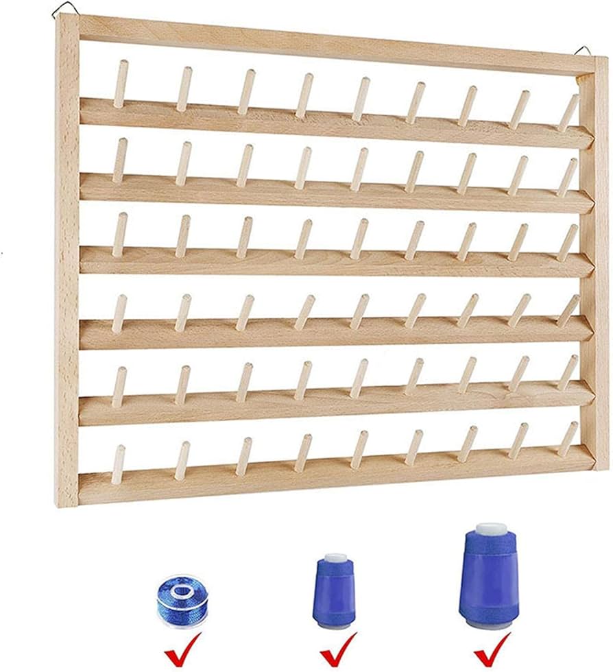 Amazon | IUIU 糸巻ラック ミシン糸 刺繍糸 糸立て 台 木製 ラック