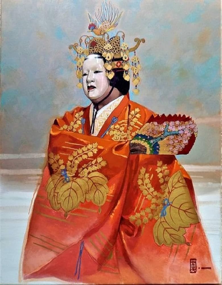 Amazon.co.jp: 能英樹 (花房英樹) 瑞祥の雲 羽衣 F6号 油彩 日本伝統