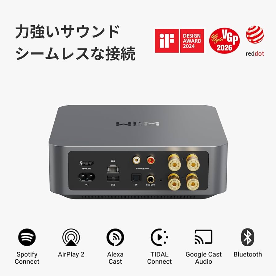 Amazon.co.jp: 【直輸入品】WiiM Amp：AirPlay 2、Google Cast、HDMI