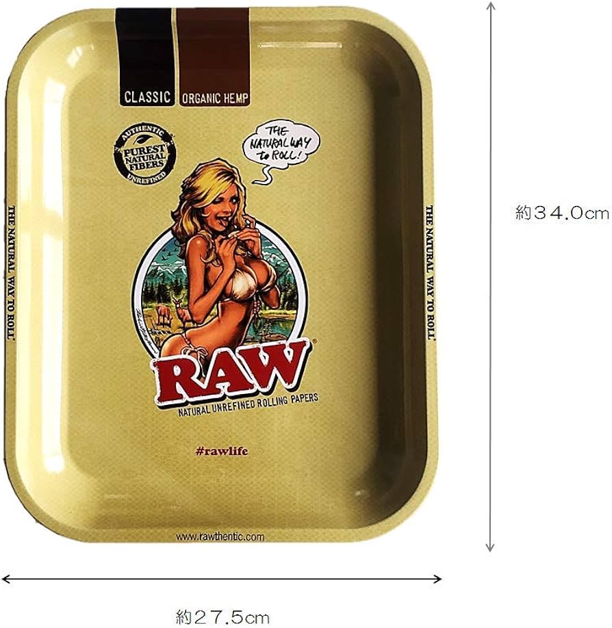 Amazon｜RAW ロウ ローリングトレイ RAW Girlデザイン ラージサイズ