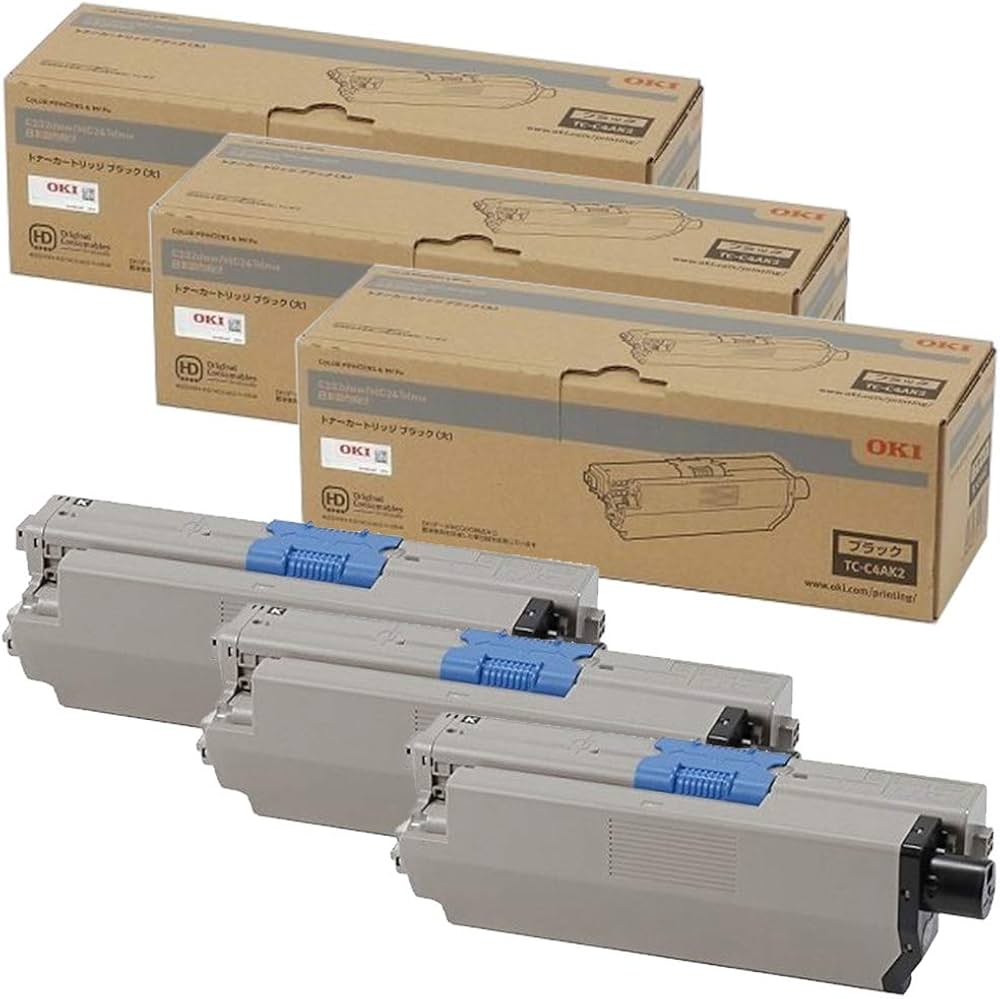 Amazon | OKI 純正 TC-C4AK2 トナーカートリッジ ブラック (大) 3本
