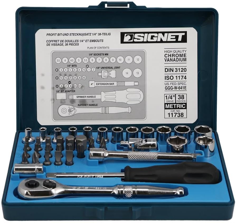 Amazon.co.jp: SIGNET(シグネット) 1/4ドライブ 38PC MM ソケット