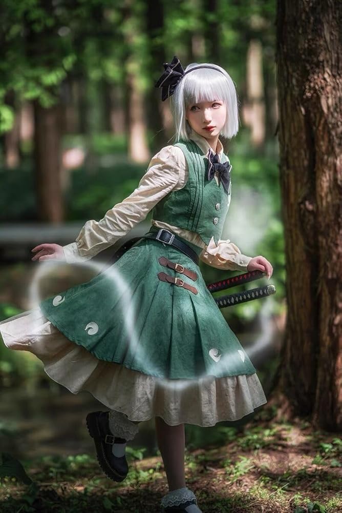 Amazon.co.jp: 超原版 魂魄妖夢コスプレ衣装 （ウィッグ 靴別売り