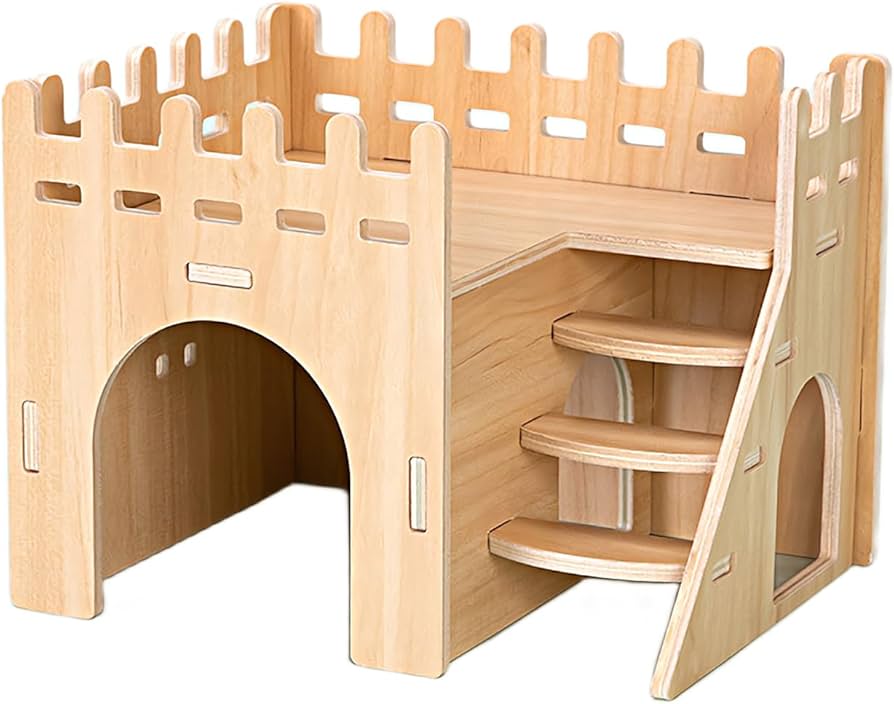 Amazon | ハムスター ハウス ハムスターケージ 木製 ウッドハウス