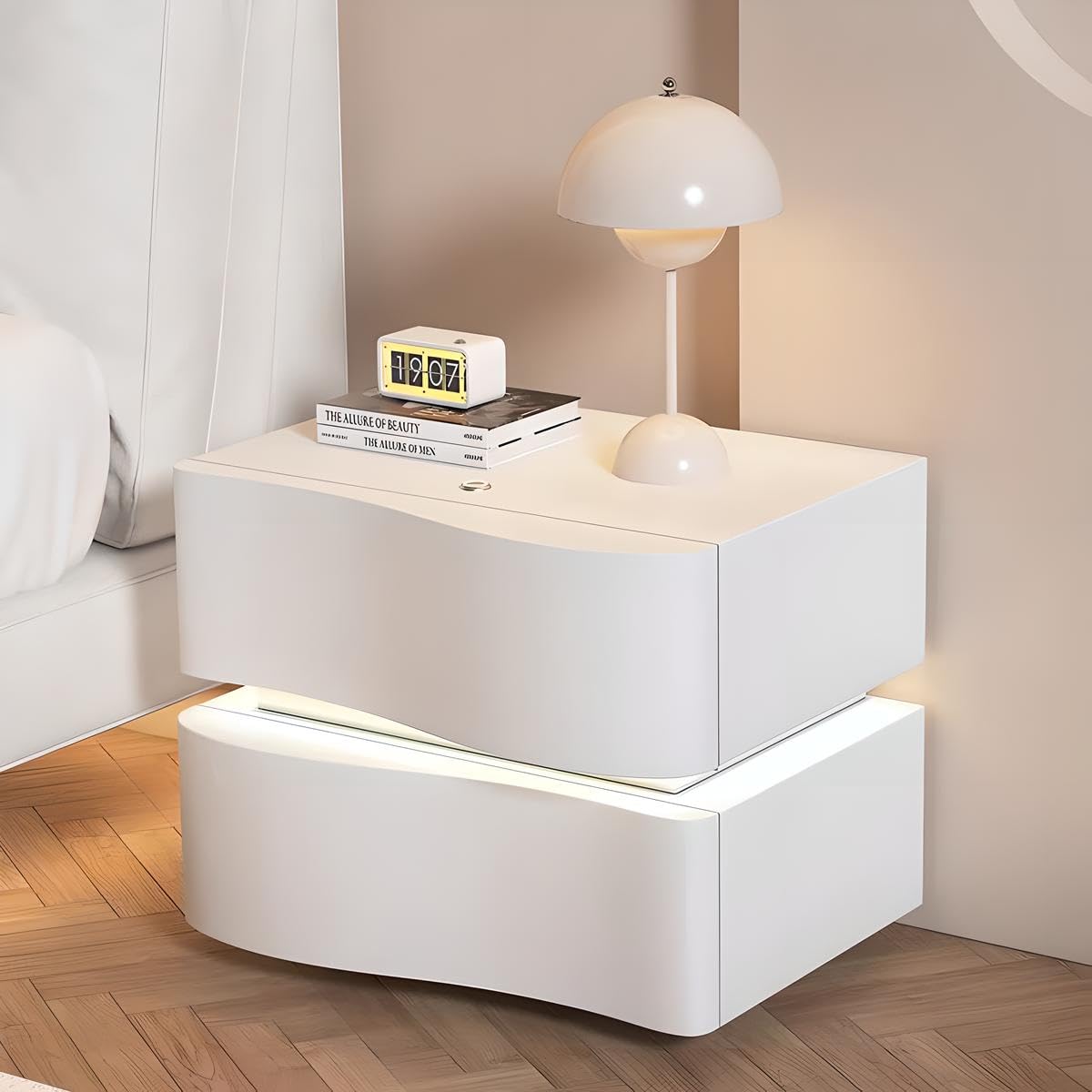 Amazon.co.jp: [ZYACOFVE] ベッドサイドテーブル スマートベッド