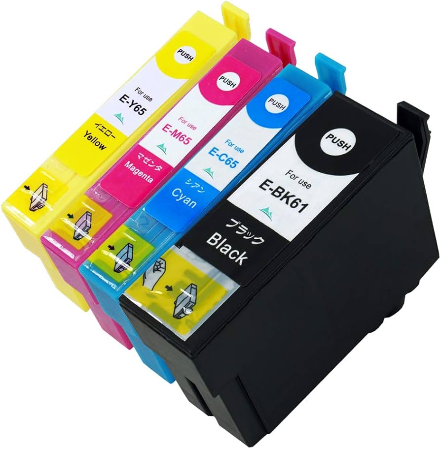 Amazon.co.jp: EPSON 61/65 4色パック【IC61 BK】+【IC65 C/M/Y】IC