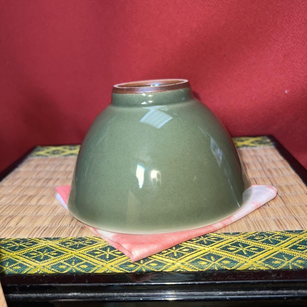 Amazon.co.jp: 超有名青磁の陶芸家 京焼諏訪修 三代蘇山作 茶道用青瓷