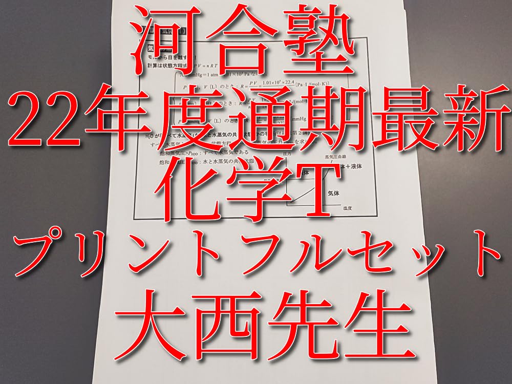 河合塾 22年基礎・完成 化学T①② プリントフルセット 大西先生 駿台