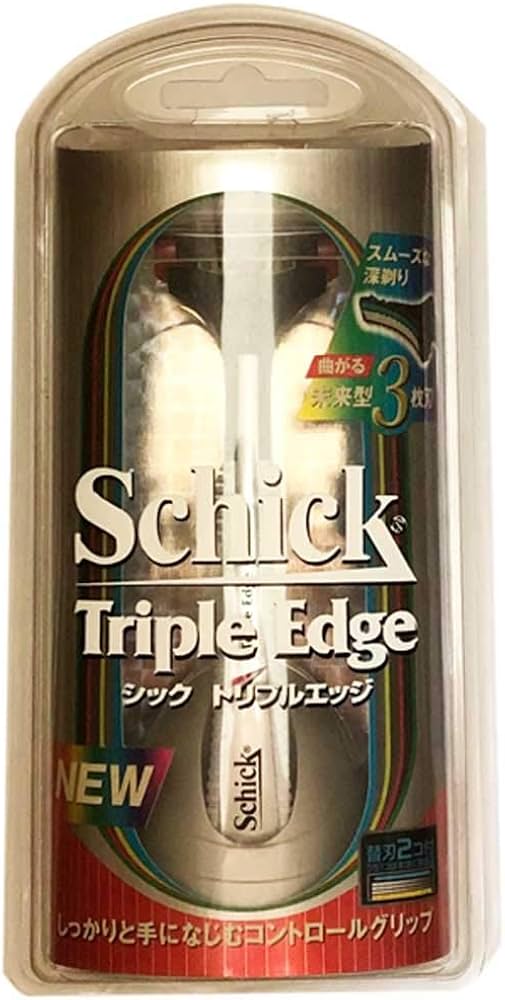 Amazon.co.jp: Schick シック トリプルエッジ ホルダー 替刃 2コ付