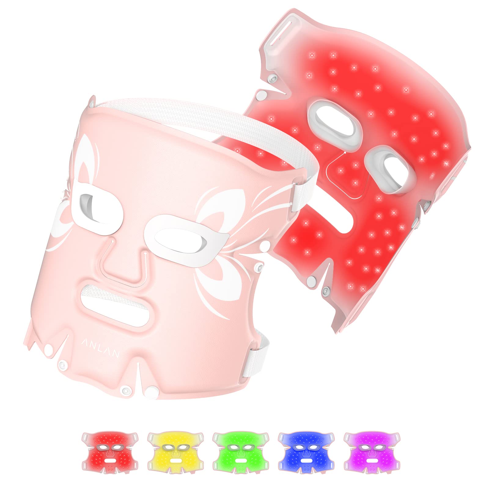 Amazon.co.jp: ANLAN LED美顔マスク 美顔器 光エステ 5色LED光 温熱