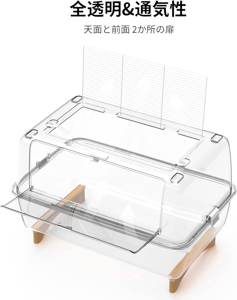 Amazon | BUCATSTATE ハムスターケージ 650 【木脚マット付き】 全面