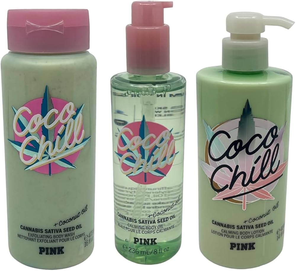 Amazon.com : Victoria's Secret PINK COCO CHILL Body Care 3-piece