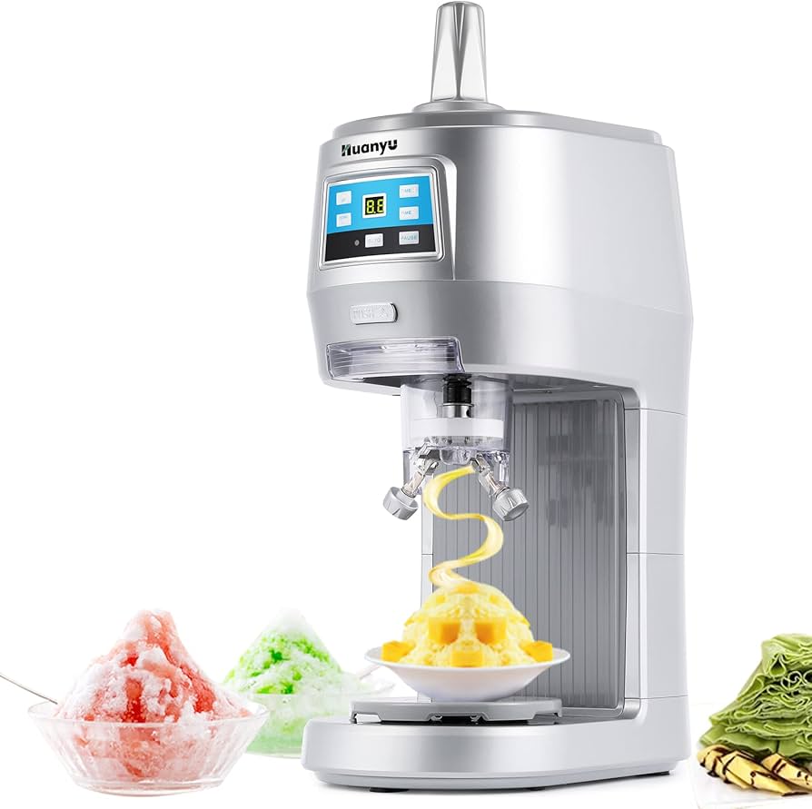 Amazon | Huanyu ふわふわかき氷機 業務用 デジタル 電動かき氷機 300W