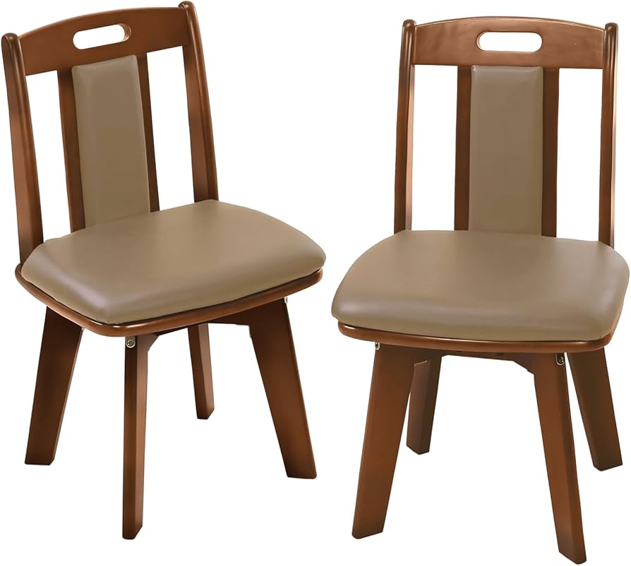 Amazon.co.jp: ビータ(Vita) 天然木ダイニング回転チェア 2脚組 幅44