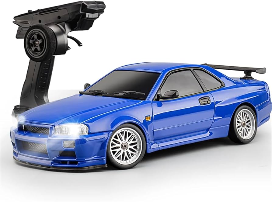 Amazon.co.jp: HJLXMF RC ドリフトカー GTR R34 1/18 合金電動リモート