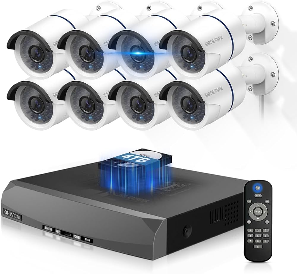 Amazon.co.jp: 【30メートル超強暗視】OHWOAI POE防犯カメラセット