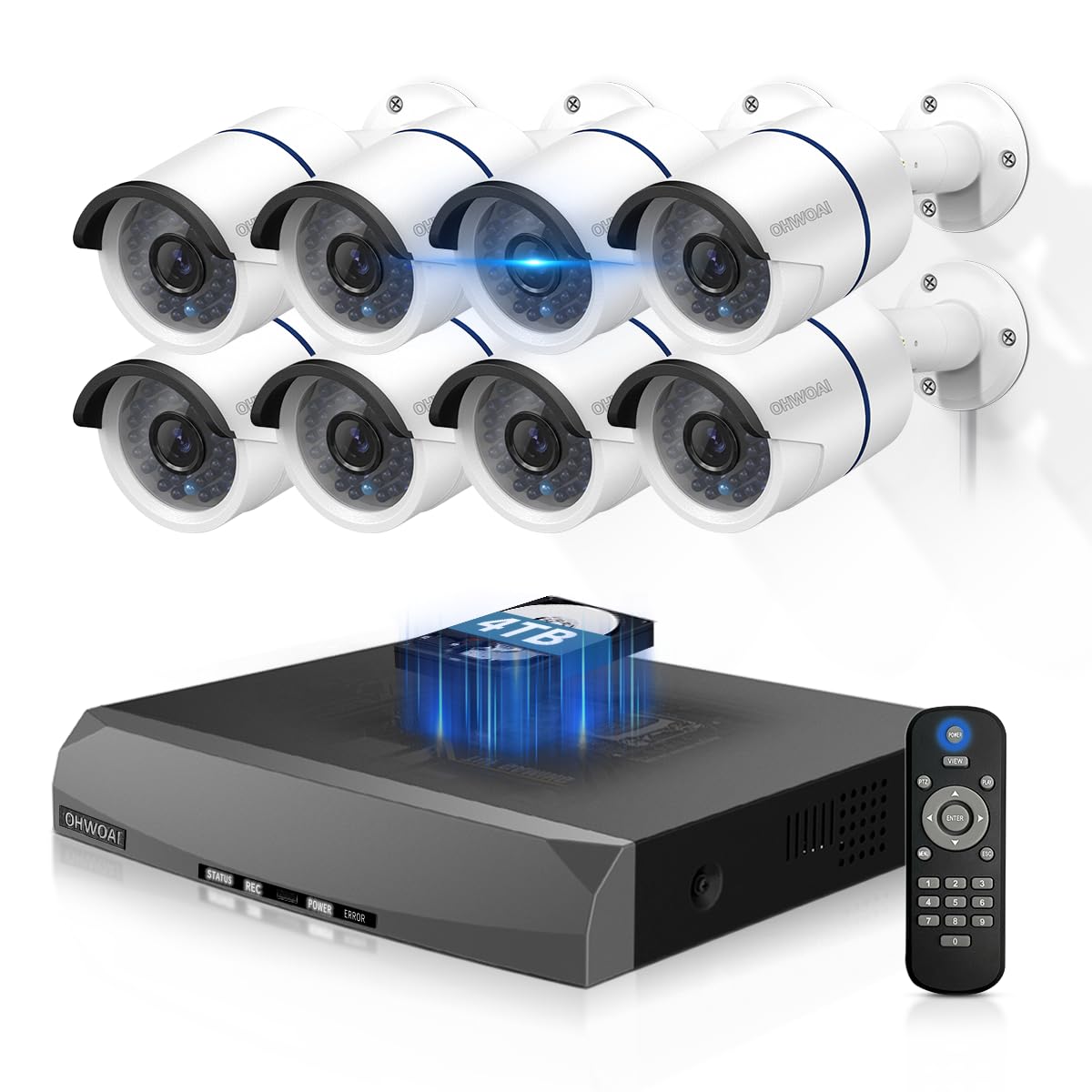 Amazon.co.jp: 【30メートル超強暗視】OHWOAI POE防犯カメラセット