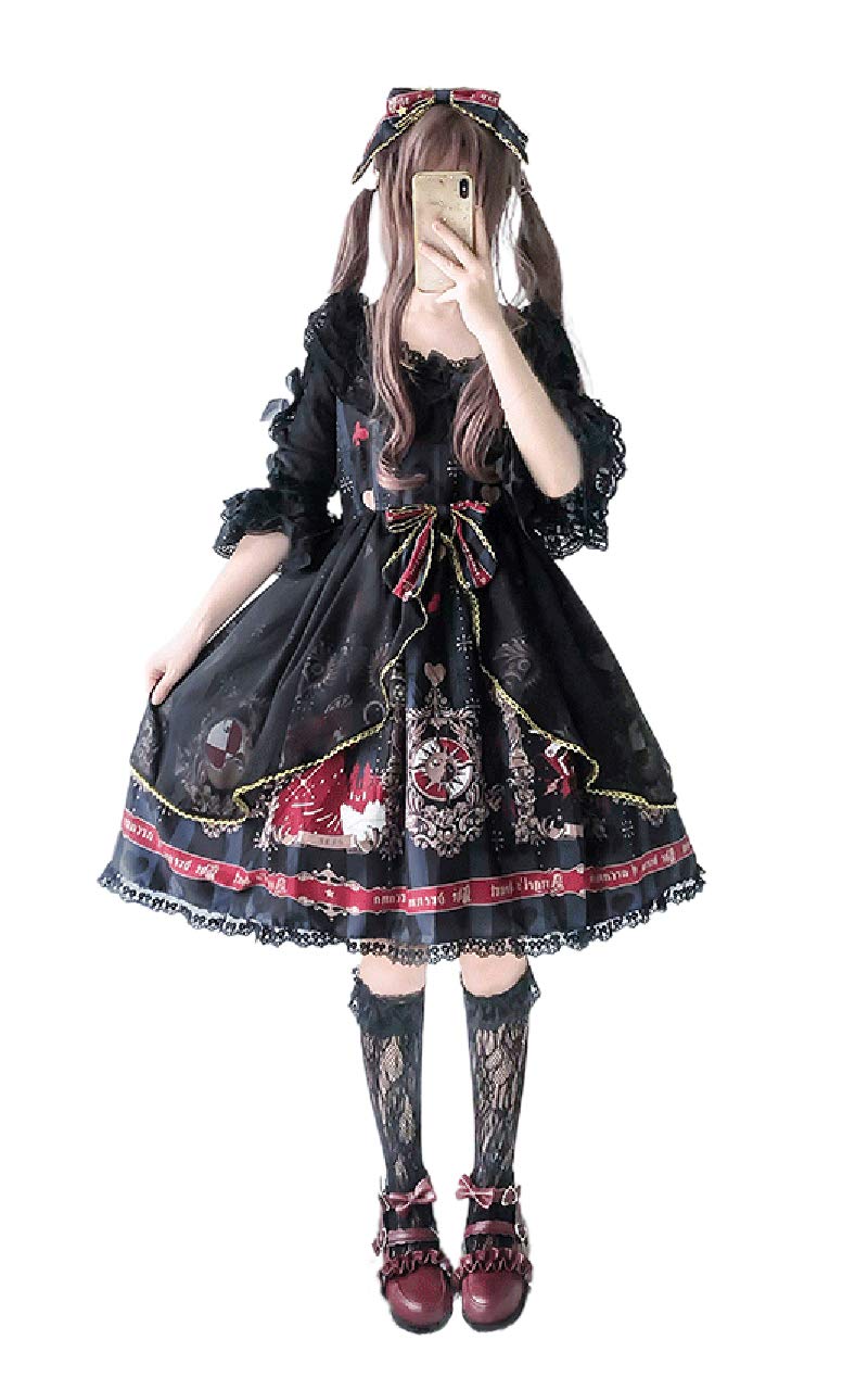 Amazon.co.jp: [milky time] ゴスロリ ロリータ ワンピース レース